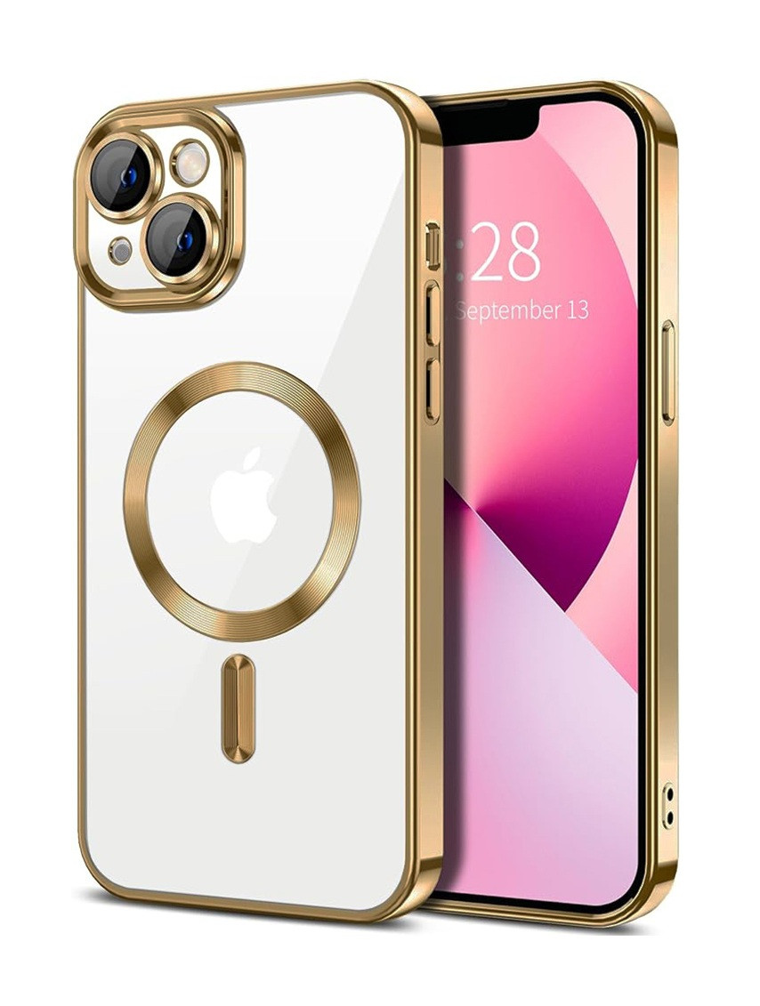 Kryt Techsuit Luxury Crystal MagSafe iPhone 13 zlatý 136508