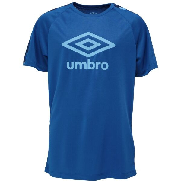 Umbro FORMATION GRAPHIC SLEEVE JERSEY- JNR Chlapecké sportovní triko, modrá, velikost