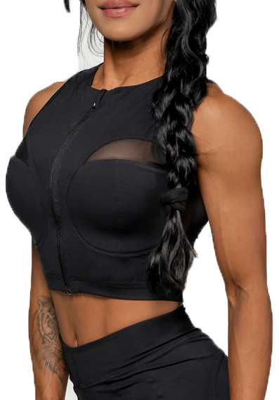 Tílko Nebbia NEBBIA Women s Compression Push-Up Top INTENSE Mesh Gold