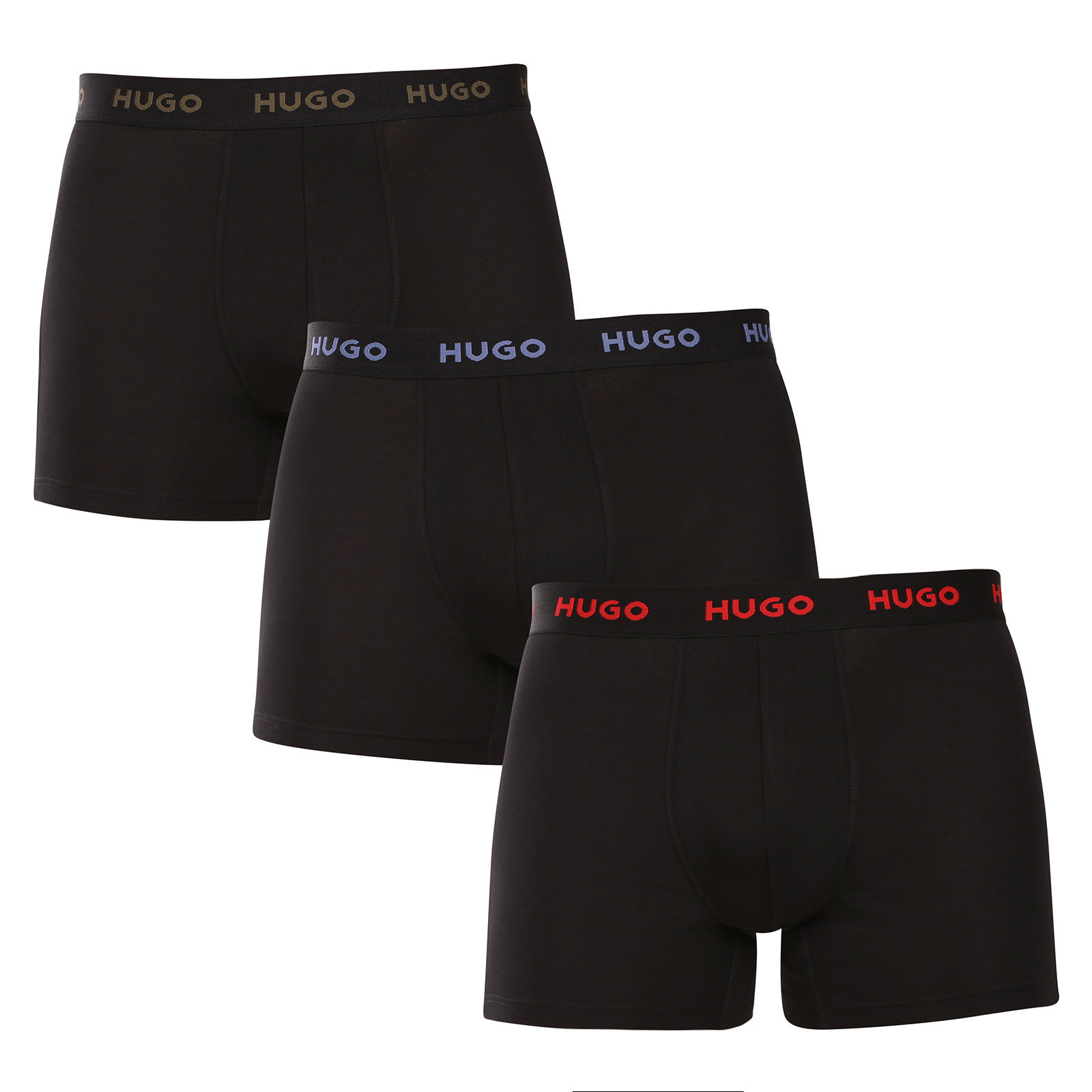 3PACK pánské boxerky HUGO černé (50532613 972) M, trenky / trenýrky
