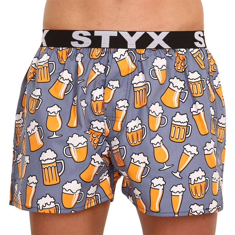 Pánské trenky Styx art sportovní guma pivo (B1357) M, trenýrky