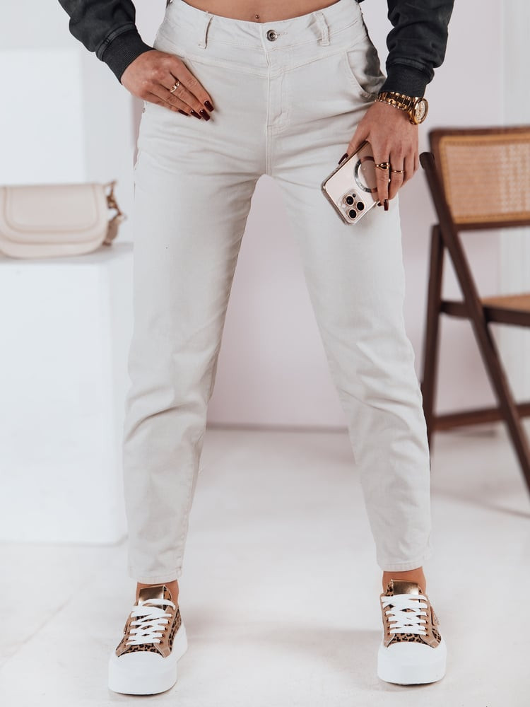 Spodnie damskie jeansowe STREETSTYLE jasnobeżowe Dstreet