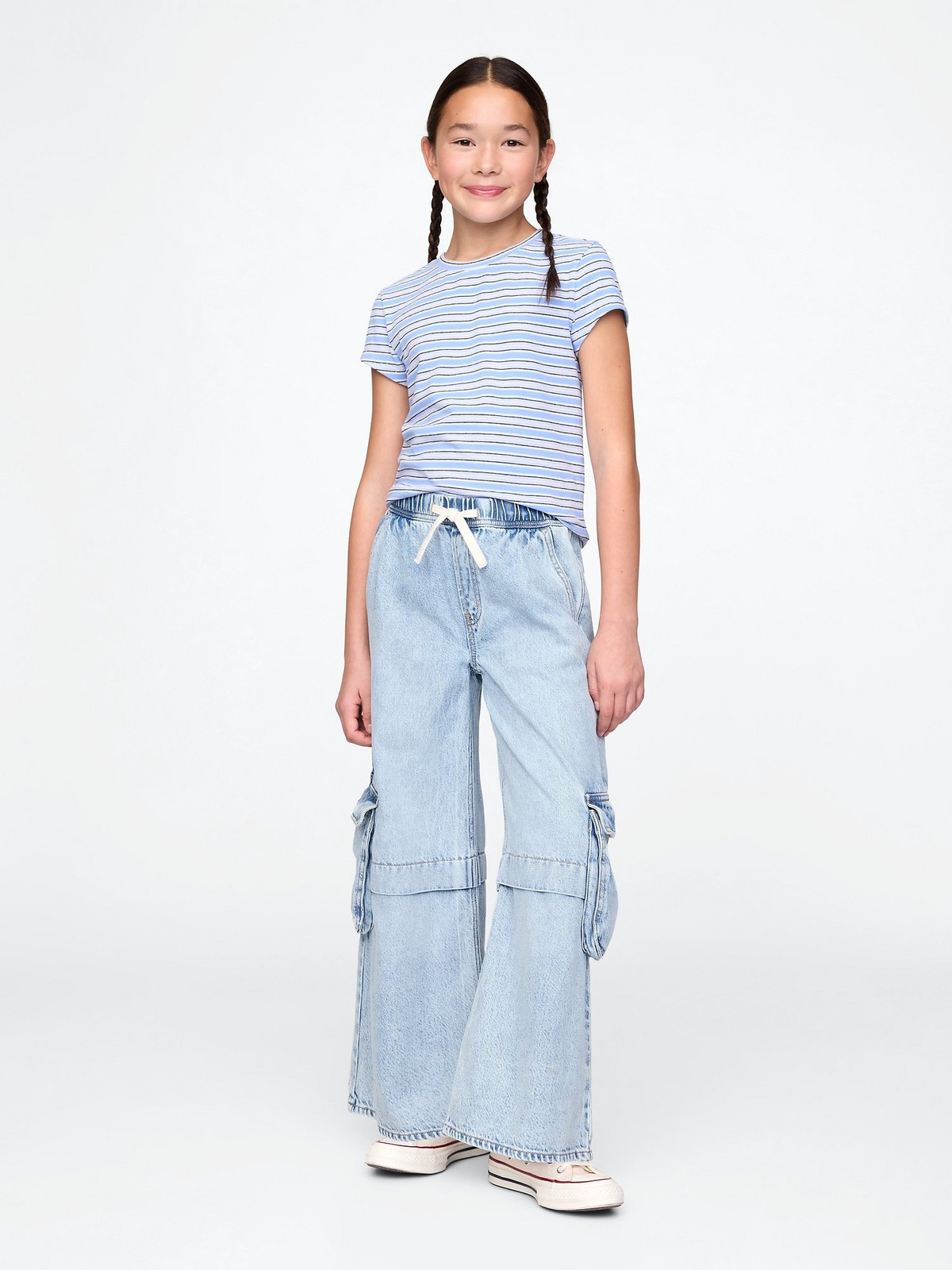 GAP Dětské džíny Baggy Cargo UltraSoft - Holky