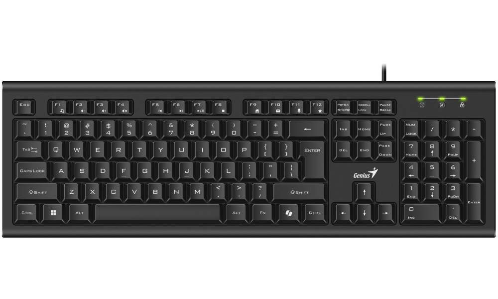 GENIUS KB-113 / Drátová/ Copilot/ USB/ černá/ CZ+SK layout, 31300018403