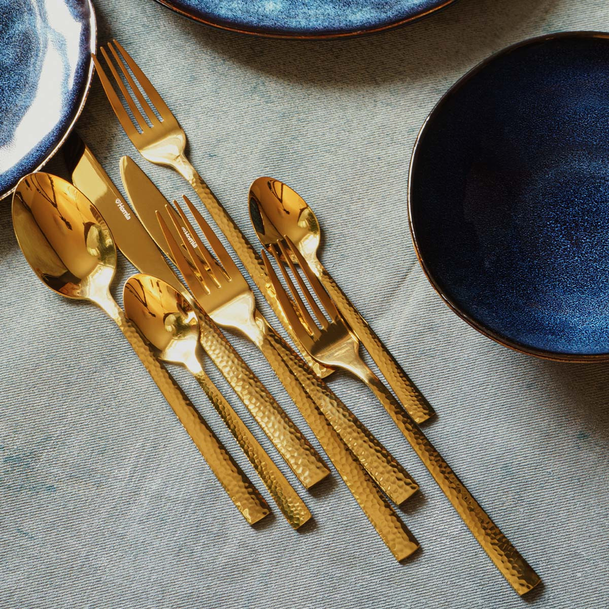 Příbory | MARTELLO | zlatá barva | 24 kusů | ALL 808253