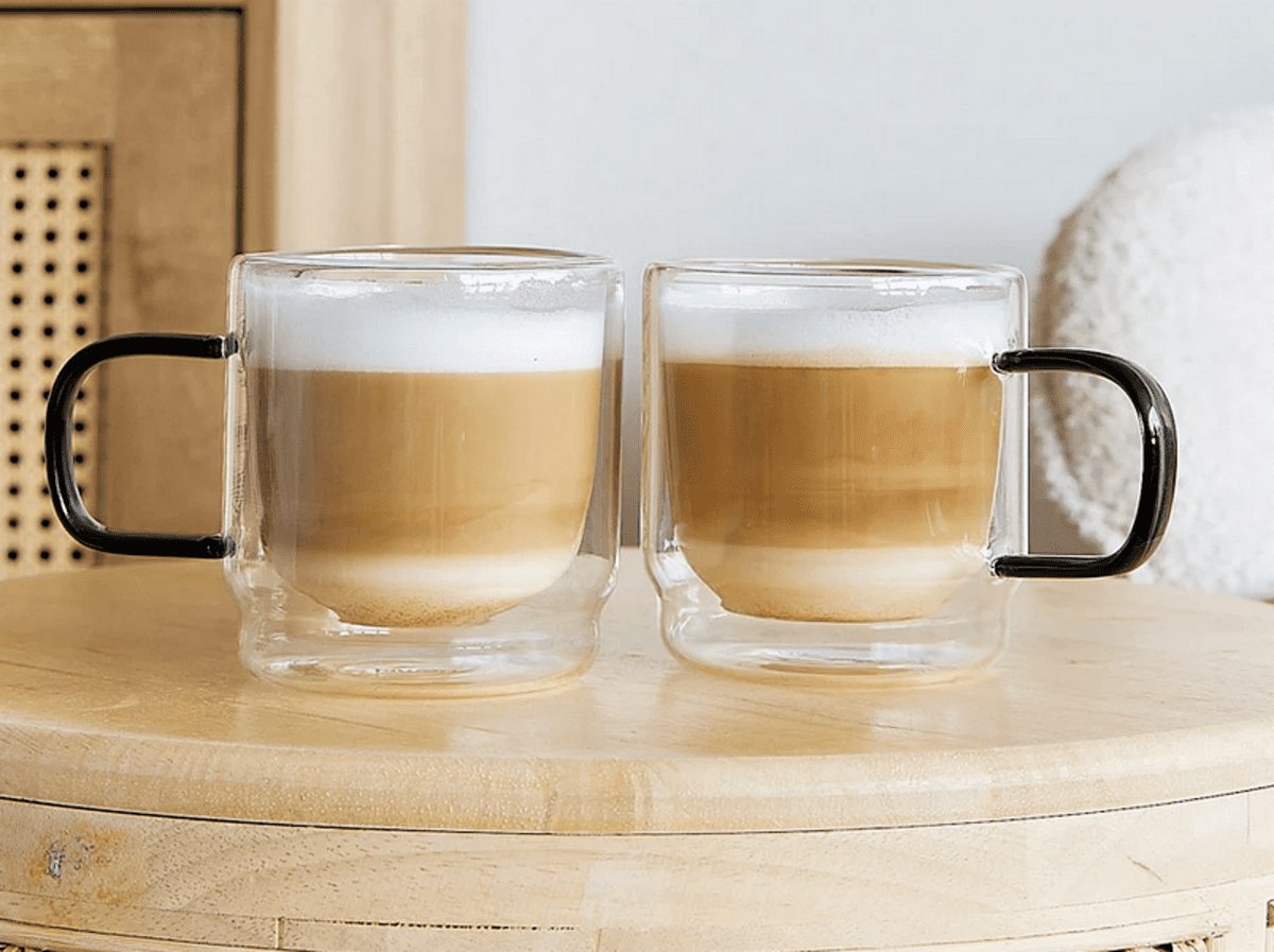 Sada termo hrníčků | CEMBRA RETRO | s dvojitou stěnou a zeleným uchem 2 ks | 0.32 | 888125