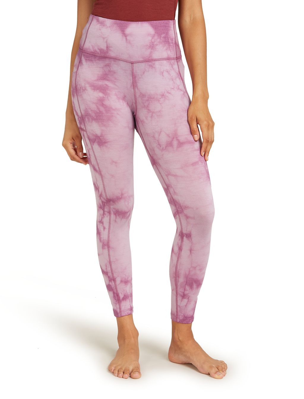 Dámské merino spodky ICEBREAKER Wmns 260 Fas 25 High Rise Tights CD, Deco Lt/Deco Cd velikost: L