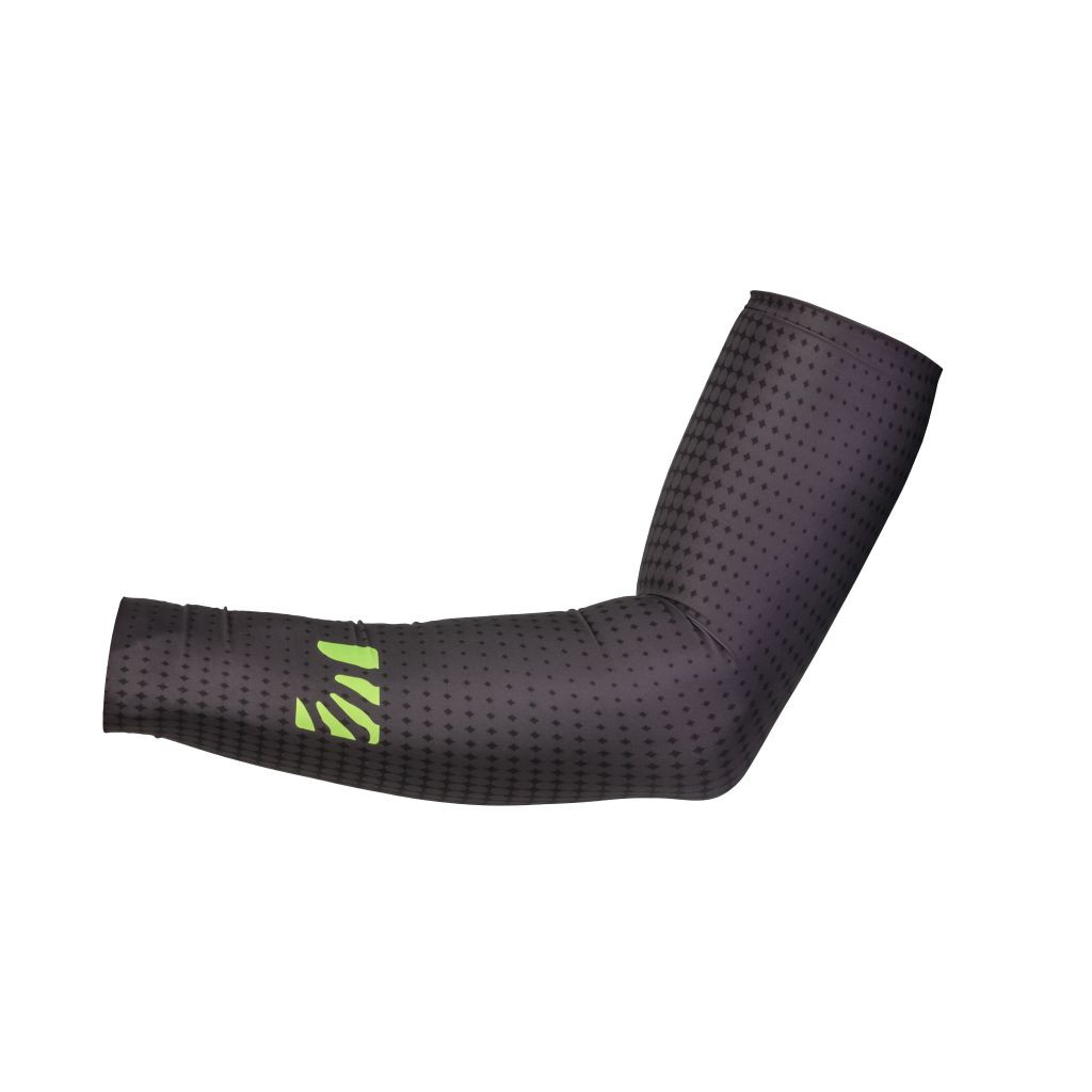 KARPOS Lavaredo Arm Warmers, Black/Green Fluo velikost: L