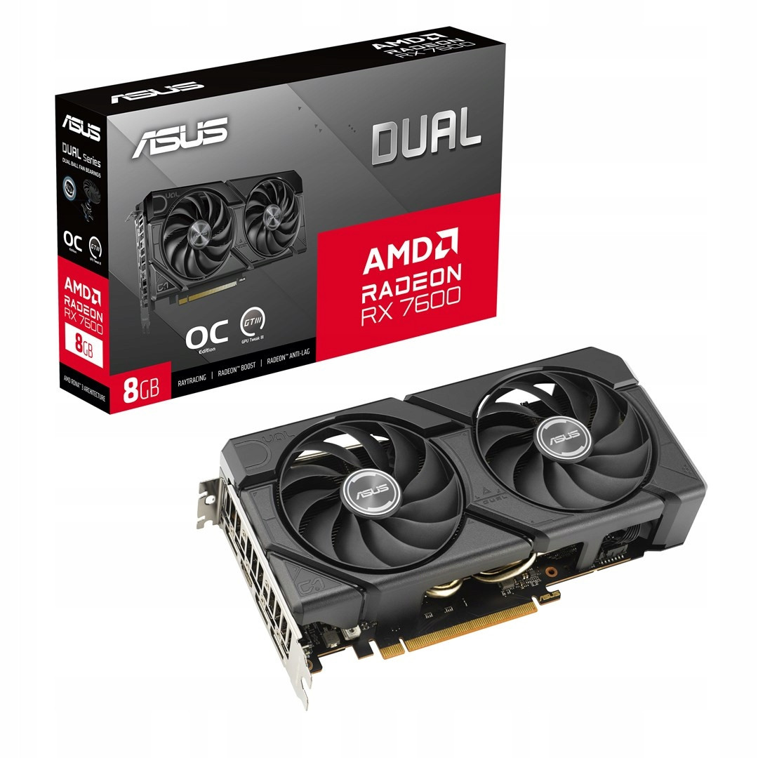 Grafická karta Asus Dual Radeon Rx 7600 Evo Oc 8GB