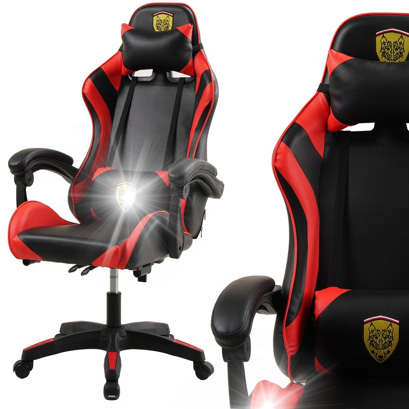 Herní křeslo Kancelářské Otočné Kelímkové Otočné křeslo pro hráče Red