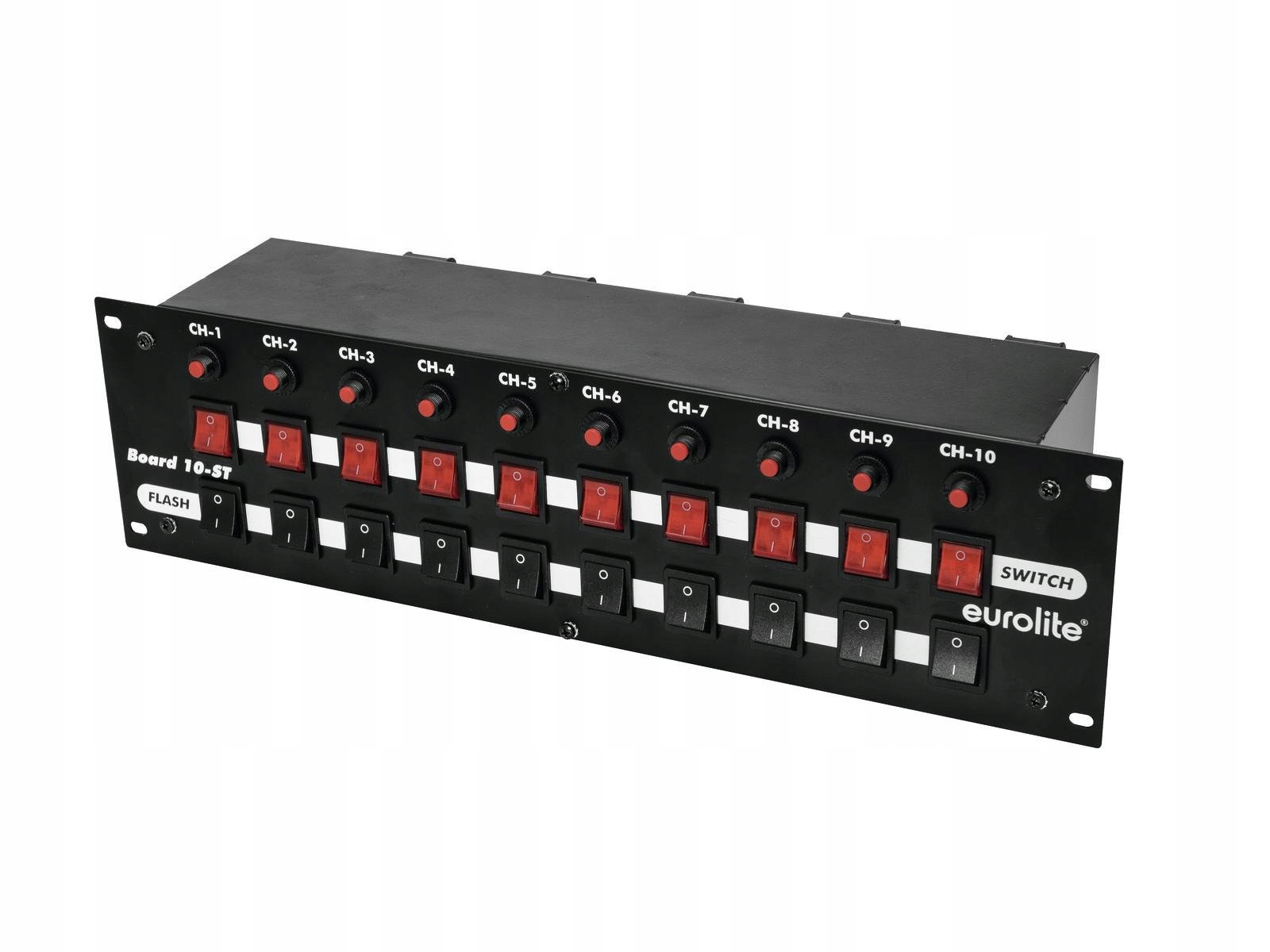 Eurolite Switchboard 10-ST panel s vypínači Rack lišta flash switch