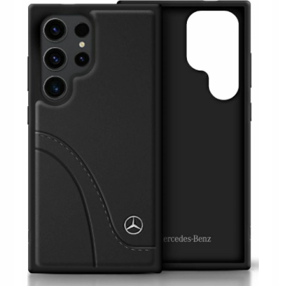 Pouzdro z kůže Mercedes pro Galaxy S25 Ultra, case, kryt, cover, pouzdro