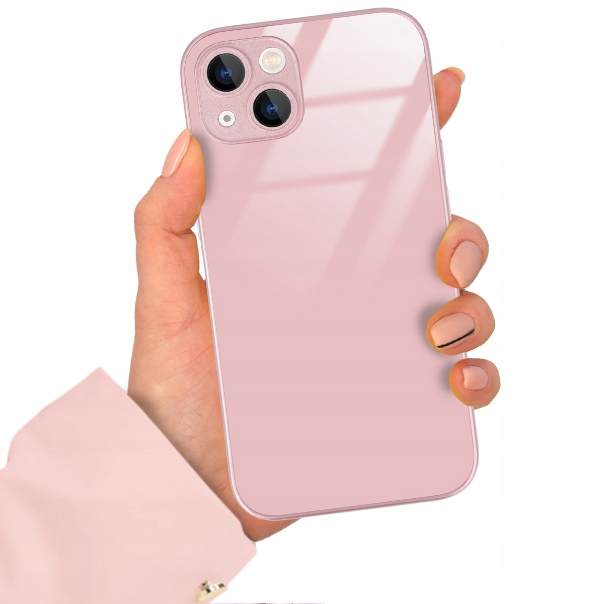 Pouzdro Skleněné Růžové Pro Iphone 13 Odolné Case
