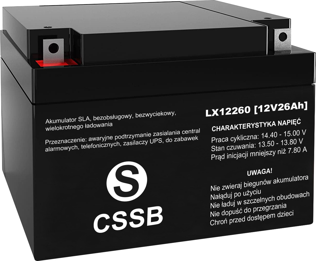 Akumulátor Gelová Bezobslužná 12V 26Ah Pro Traktor Sekačky Hraček