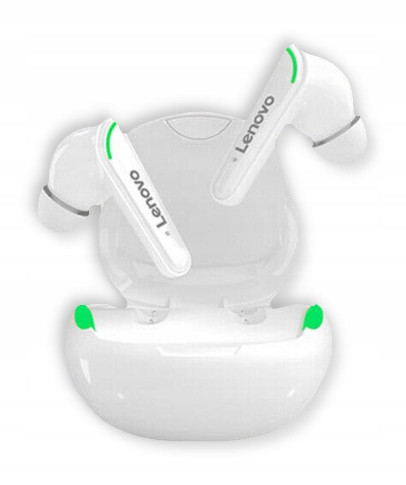 Bezdrátová sluchátka do uší bluetooth voděodolná bílá Lenovo Xt 92