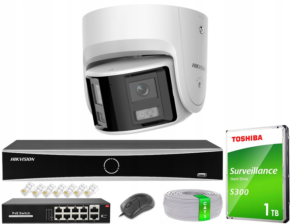 8MPx monitorovací sada Hikvision Acusense 1x DS-2CD2346G2P-ISU/SL Panorama