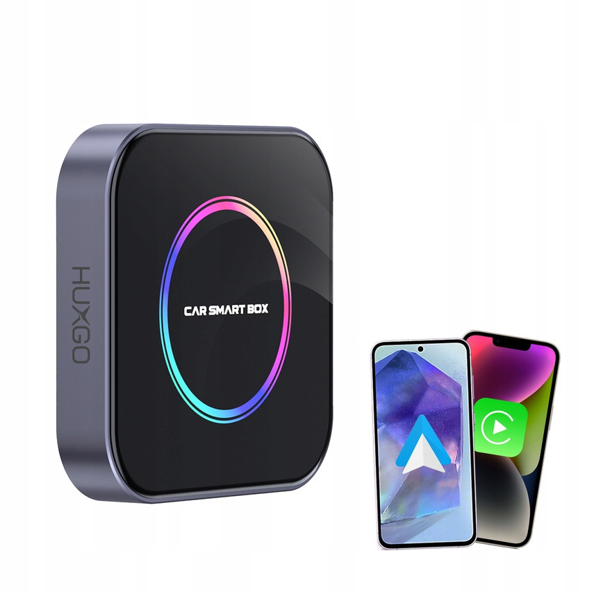 Huxgo bezdrátový Ai Smart Box adaptér 3v1 pro CarPlay Android Auto BY961P