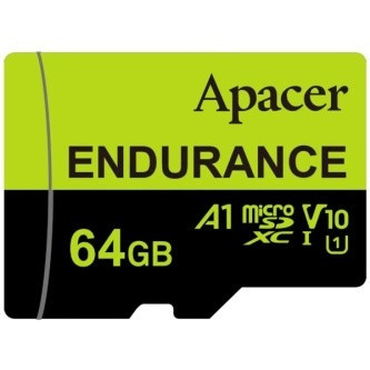 Apacer paměťová Endurance V30 A1, 64GB, micro SDXC, AP64GEDM1D05-R, UHS-I U3 (Class 10)