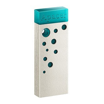 Apacer USB flash disk, USB USB 2.0, 32GB, AH11J, Turquoise green, AP32GAH11JG-1, USB A, dustproof,waterproof