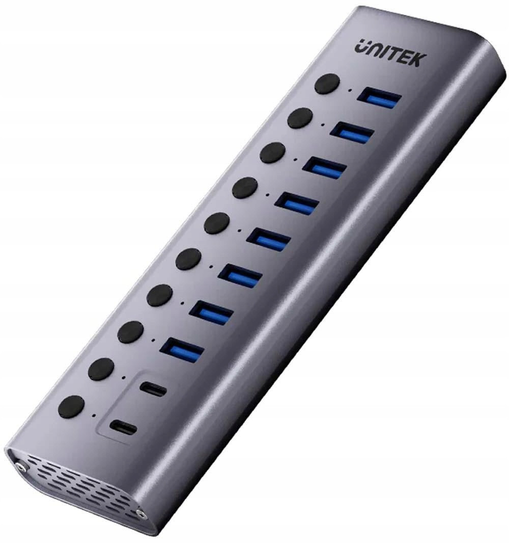 Unitek Usb C/usb A hub 10v1 5Gbps s vypínači portů