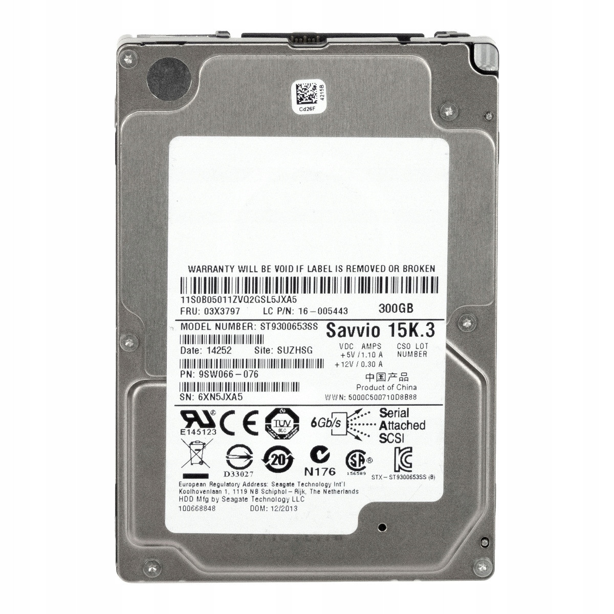 Lenovo 03X3797 300GB SAS-2 15K 64MB 2,5'' ST9300653SS