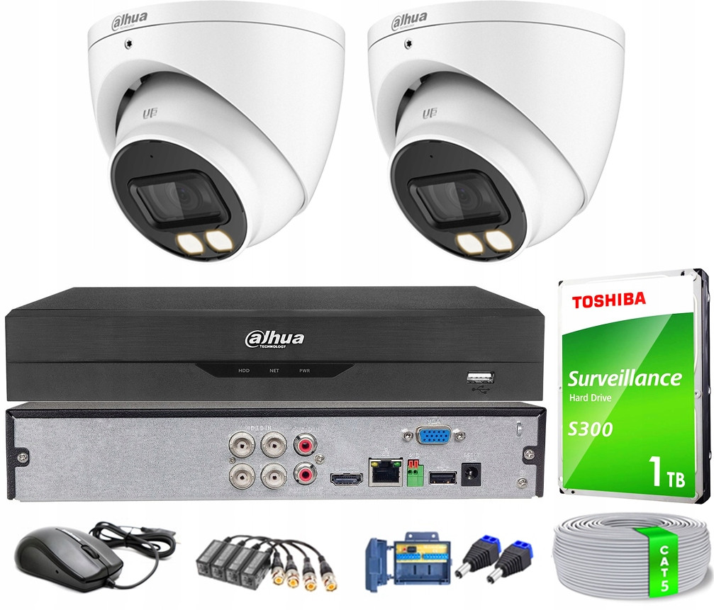 Monitorovací set Dahua 2x Kamera HAC-HDW1500T-IL-A 5Mpx Ahd Smart Dual