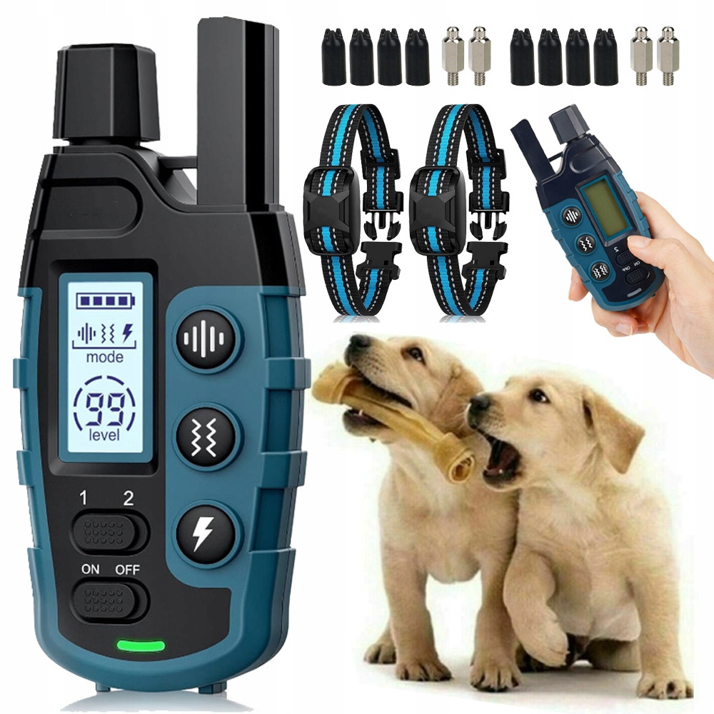 Elektrický Výcvikový Obojek Pro Psa Vodotěsný Treser Psů Dálkové Ovládání 3300 Ft