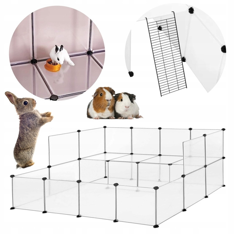 Kotec Výběh Ohrada pro malé hlodavce Prasátka králíka Skládací klec