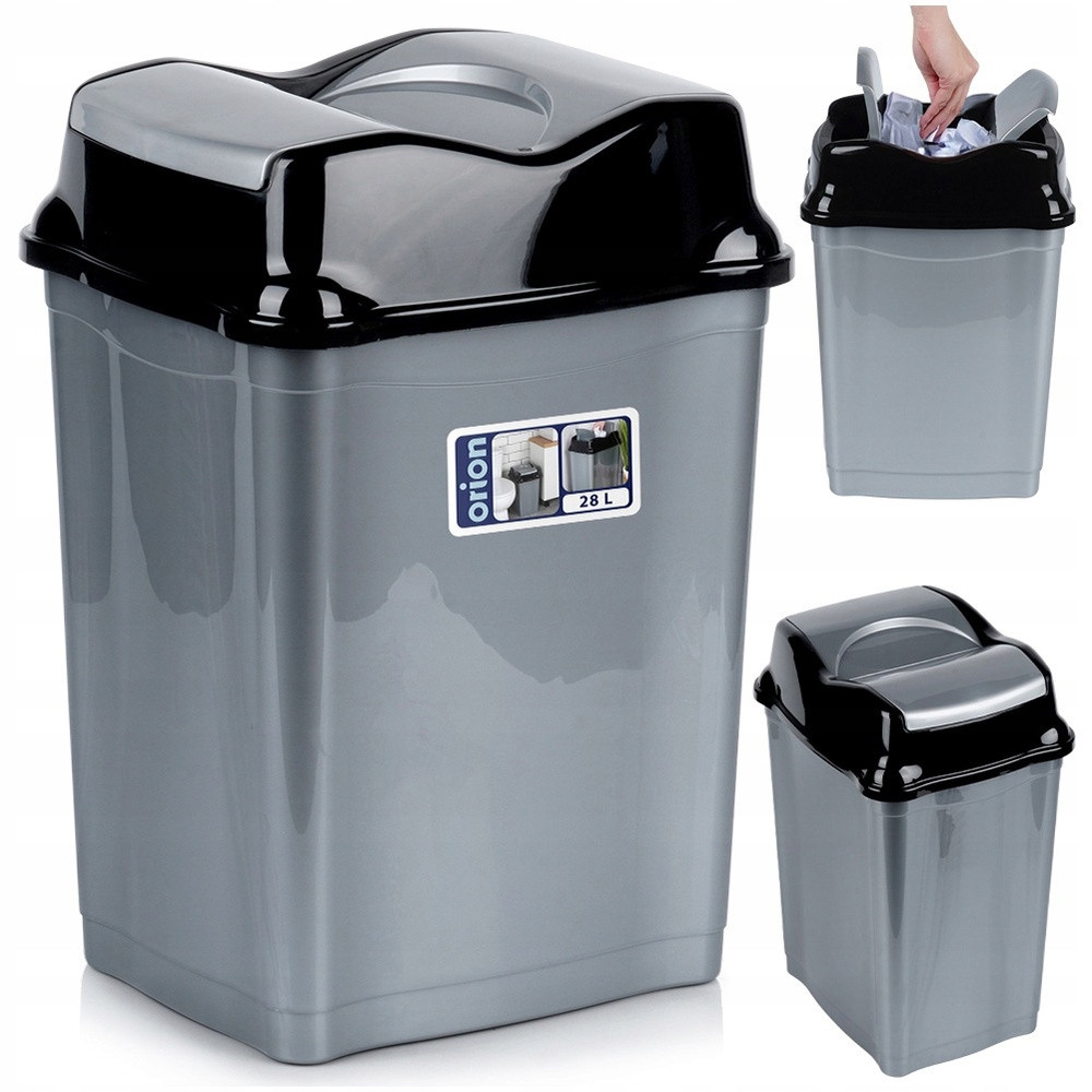 Odpadkový koš plastový výklopný kancelářský kuchyňský 28L