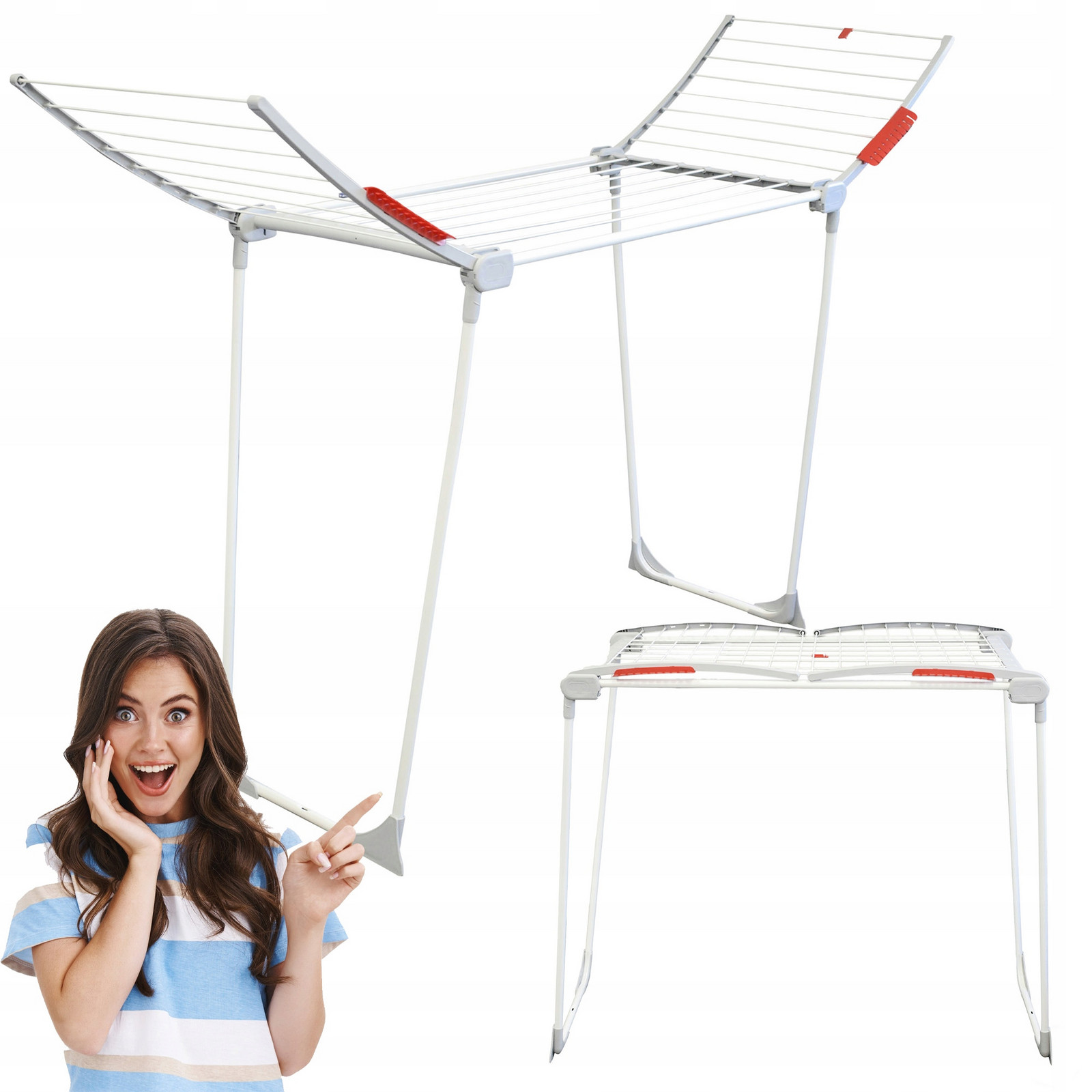 Sušák Stojící Na Prádlo Spodní Prádlo Výklopná Křídla Držák Na Ponožky