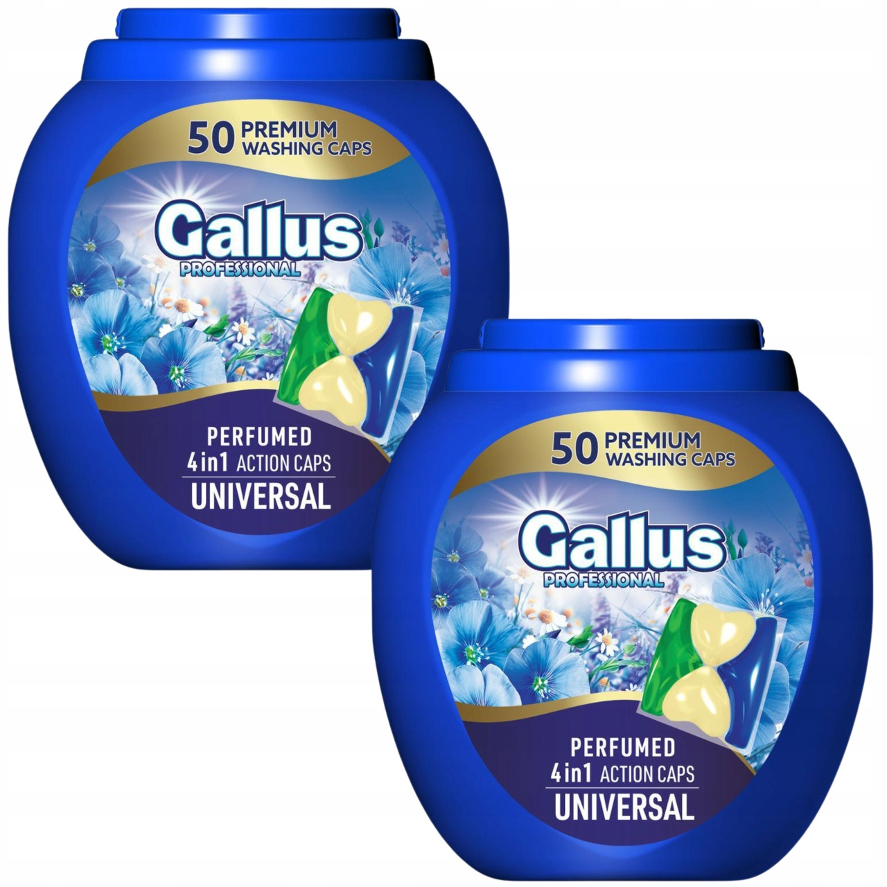 2x Gallus Universal 50caps univerzální kapsle na praní bílé a barvy