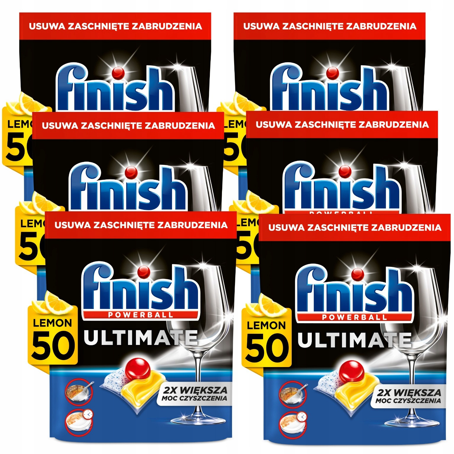 Finish Ultimate Kapsle do Myčky Mytí nandejte 50x6 300 kusů Lemon