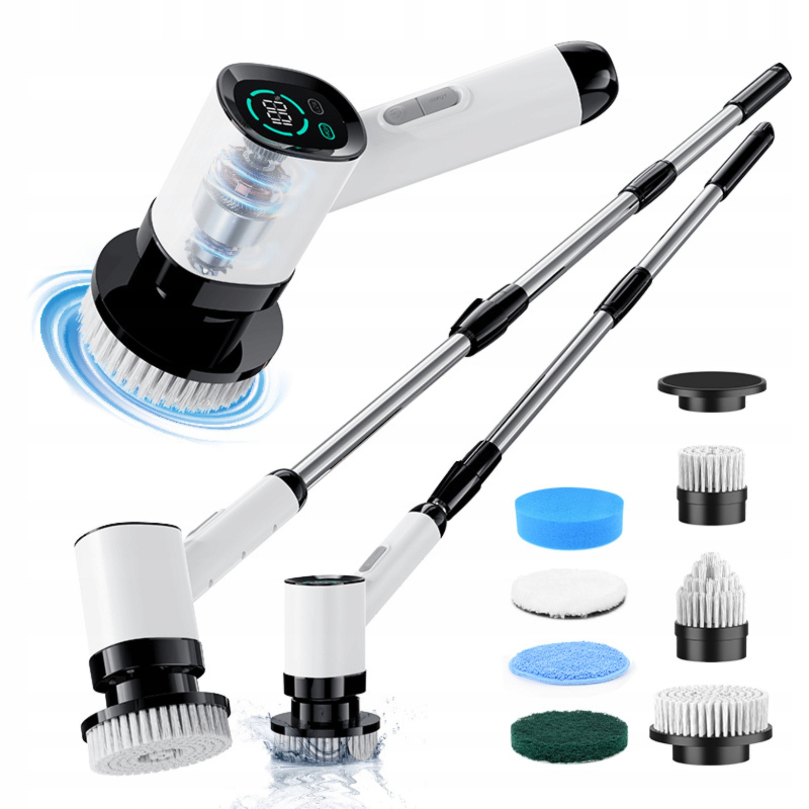 Elektrický Kartáč Nastavení Otáček A Výšky Vyměnitelné Hroty 7v1