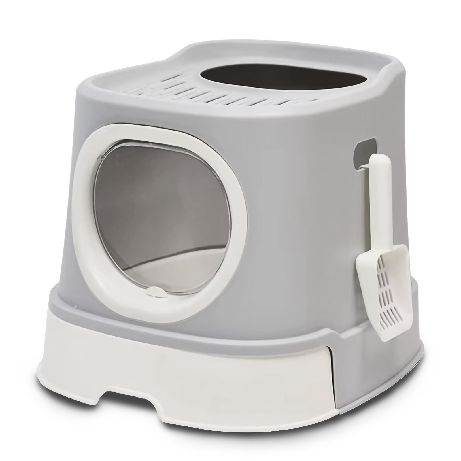 Velká XXL Uzavřená Toaleta Se Zásuvkou Na Stelivo Pro Kočky A Lopatkou