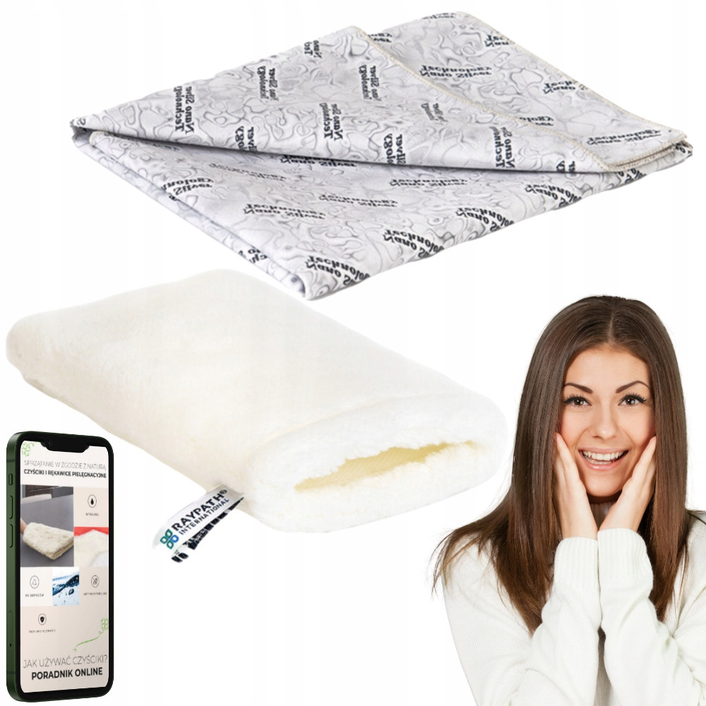 Raypathsada Rukavice Bílá a Čistič Sunbeam Šedá Do Koupelny Kuchyně