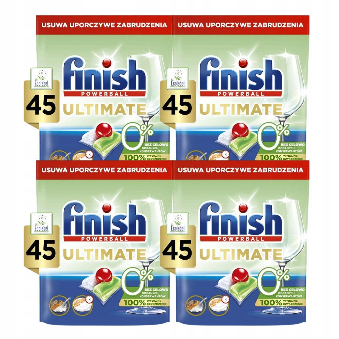 Finish Ultimate 0% Kapsle do Myčky 45 ks x4