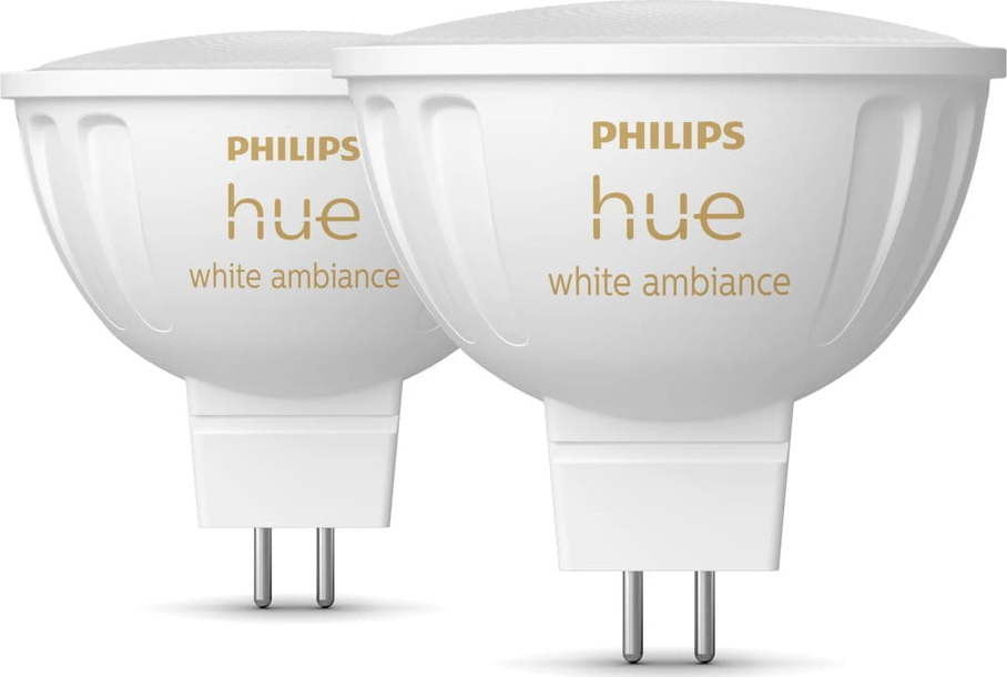 Smart žárovky v sadě 2 ks GU 5,3, 5 W White ambiance – Philips Hue