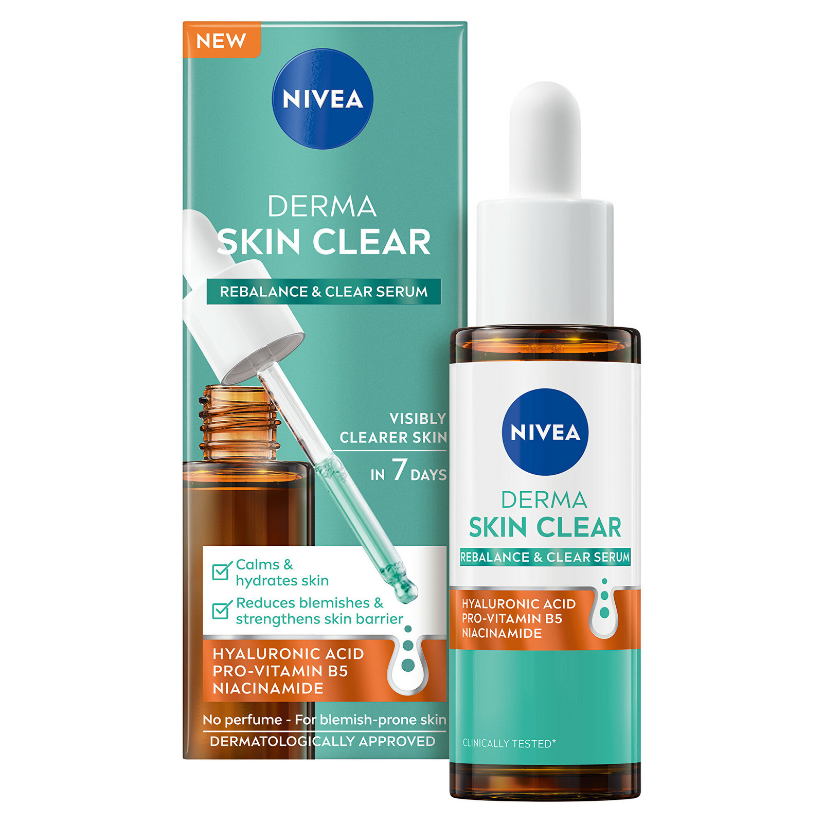 Nivea Regenerační a hloubkově hydratační pleťové sérum Derma Skin Clear Serum 30 ml