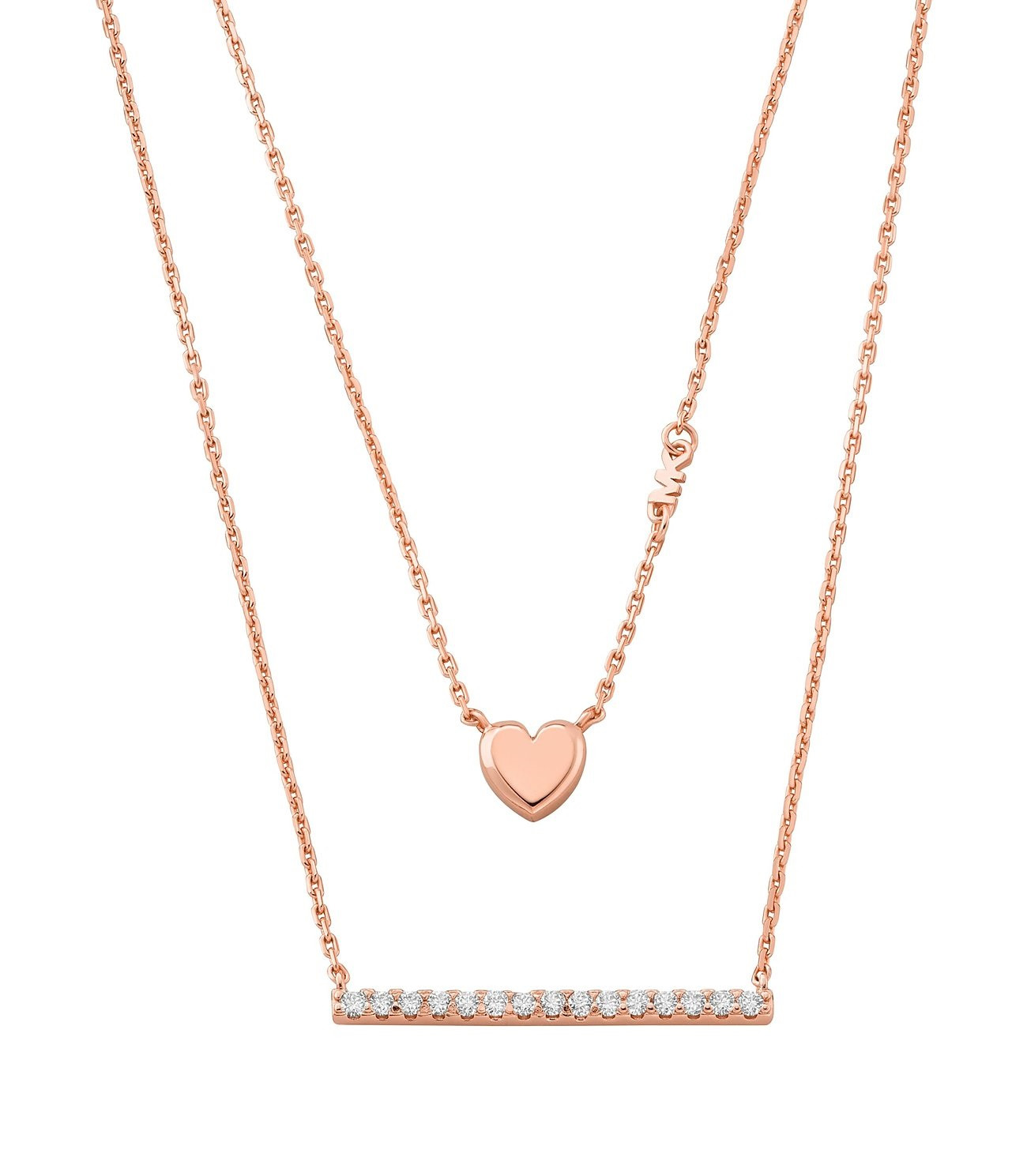 Michael Kors Dvojitý pozlacený náhrdelník Love Kors MKC1675CZ791