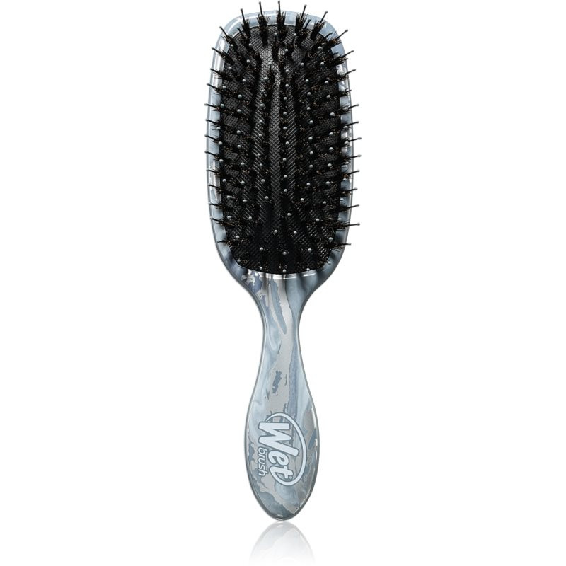 Wet Brush Shine Enhancer kartáč na vlasy s kančími štětinami Metalic marble - silver 1 ks