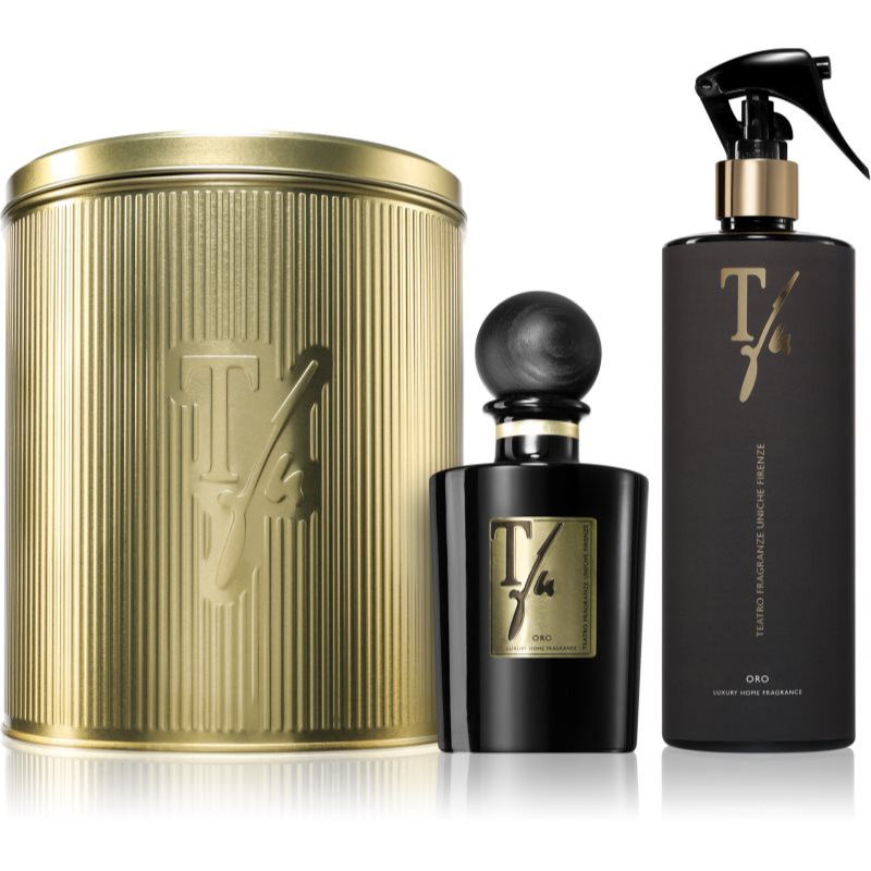 Teatro Fragranze Gold Tin Box Oro dárková sada plechový box 1 ks