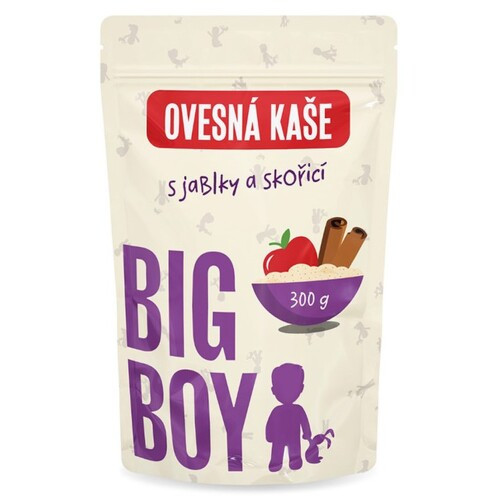 Big Boy Ovesná Kaše 300 g s jablky a skořicí eko varianta