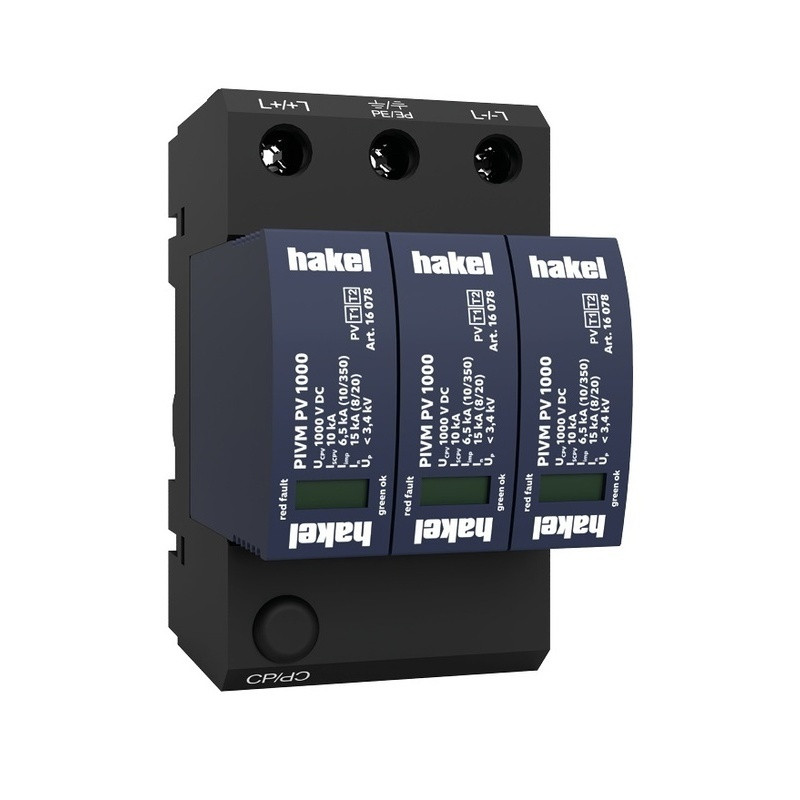 Svodič přepětí T1+T2 Hakel PIVM PV 1000