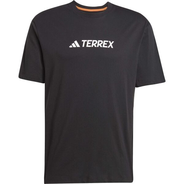 adidas TERREX LOGO TEE Pánské outdoorové tričko, černá, velikost