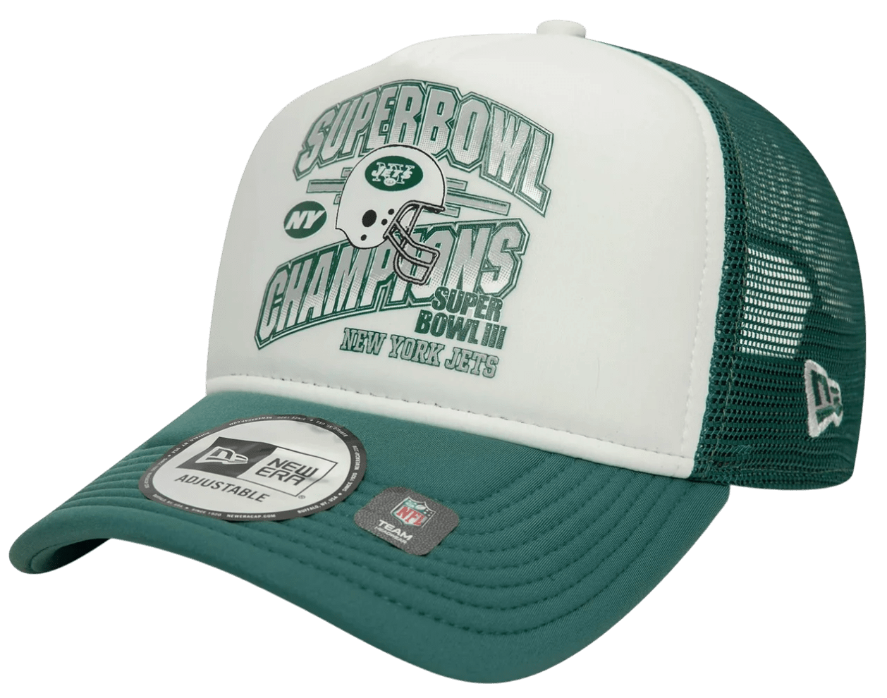 Kšiltovka New Era New Era New York Jets Super Bowl 9FORTY A-Frame Trucker Cap