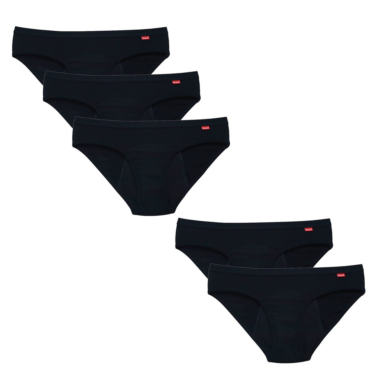 5PACK Menstruační kalhotky WUKA pro normální menstruaci (WUKA201) XXL