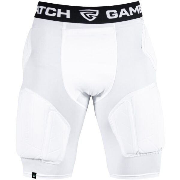 GAMEPATCH PADDED SHORTS PRO+ Kompresní unisex šortky, bílá, velikost
