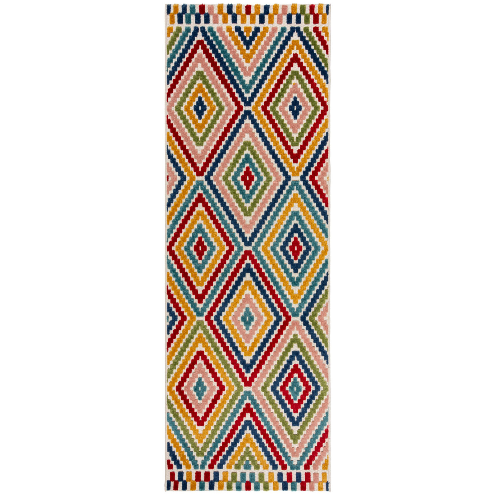 Běhoun Miami Bay Diamond Multi – na ven i na doma - 80x230 cm Flair Rugs koberce