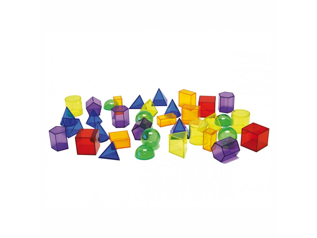 TickiT Geometrické tvary průhledné (36 ks)