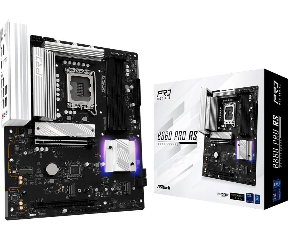 ASRock MB Sc LGA1851 B860 Pro RS, Intel B860, 4xDDR5, 1xDP, 1xHDMI, ATX, B860 Pro RS